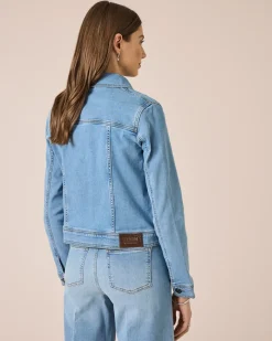 Jeansjacke mit aufgesetzten Taschen