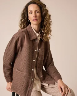 Jeansjacke mit Materialmix