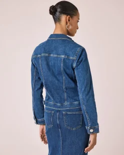 Jeansjacke mit Schmuckknöpfen