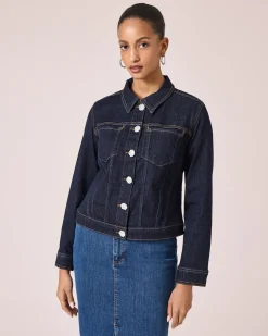 Jeansjacke mit Schmuckknöpfen