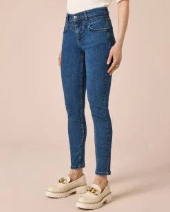 Jeans mit Naht-Details