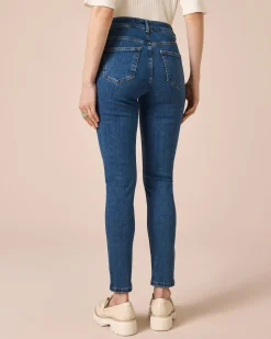 Jeans mit Naht-Details