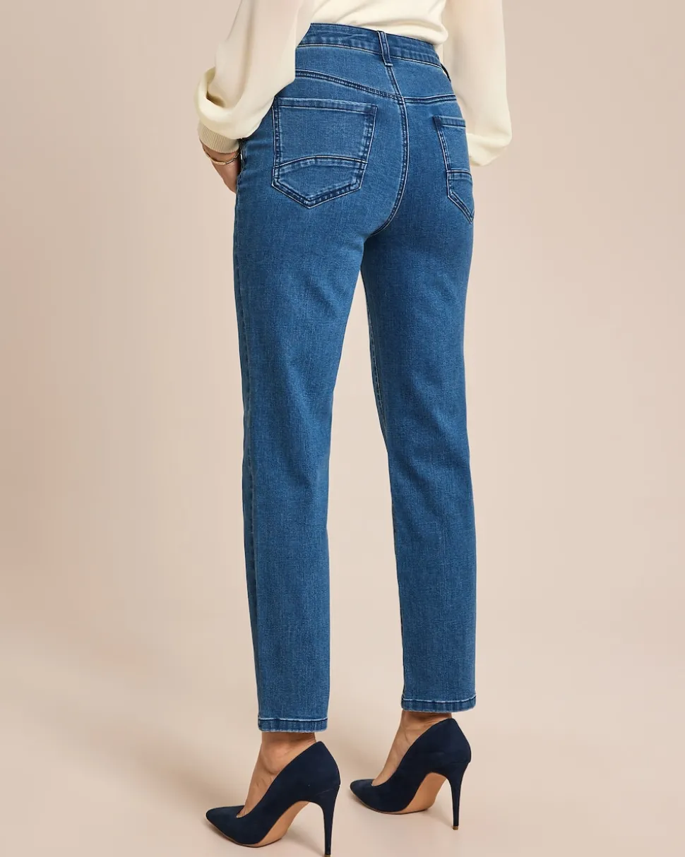Jeans mit Perlendeko