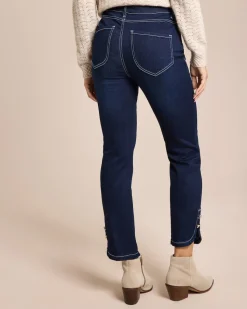 Jeans mit Schleifenbesatz