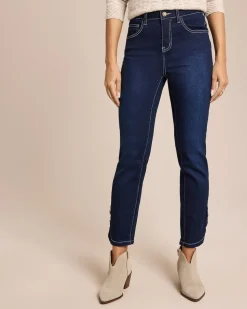 Jeans mit Schleifenbesatz