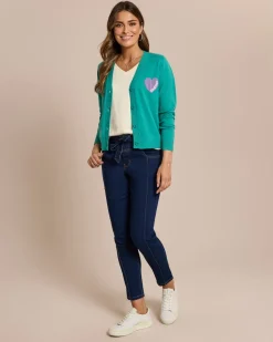Jeans mit Schleifen-Gürtel