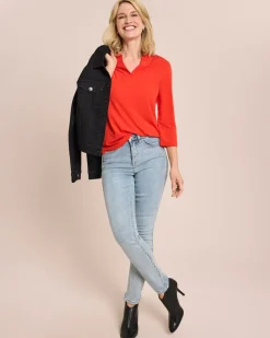 Jeans mit Strasssteinchenbesatz