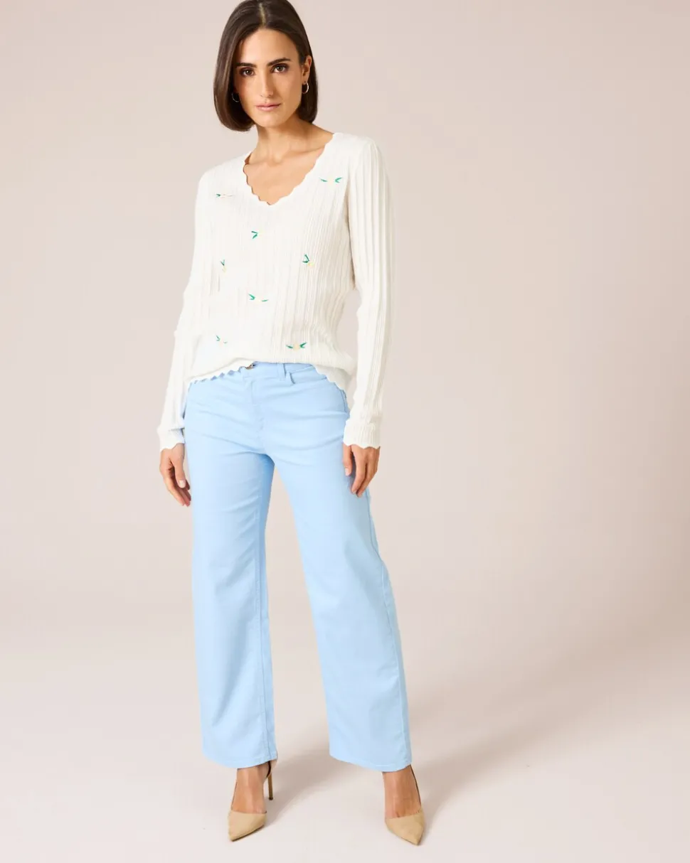 Jeans mit weitem Bein
