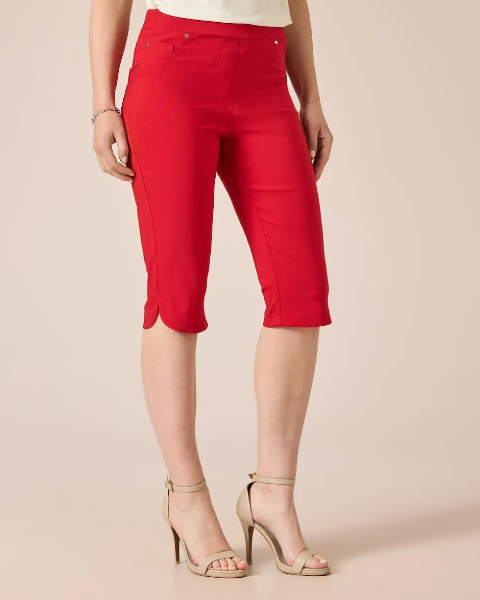3/4-Jeggings mit Schlitzen