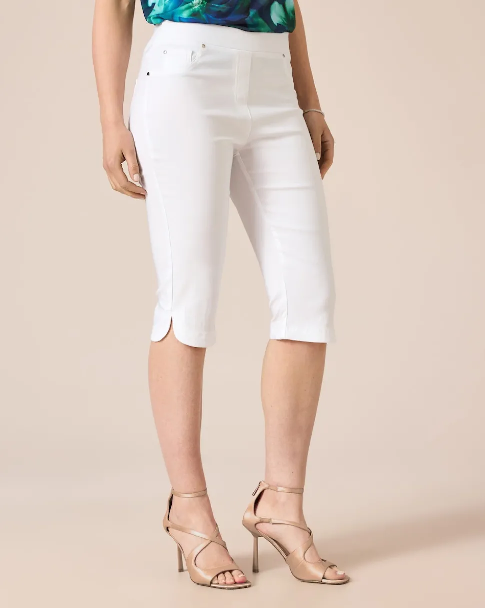 3/4-Jeggings mit Schlitzen