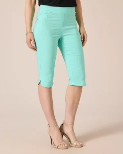 3/4-Jeggings mit Schlitzen
