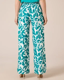 Jerseyhose mit Blätterdruck