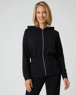 Jerseyjacke mit Kapuze