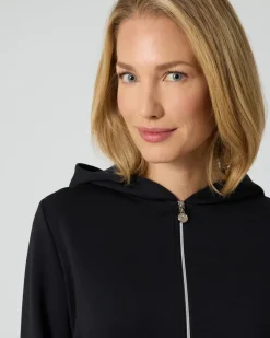 Jerseyjacke mit Kapuze
