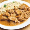 Kalbsragout in Kräuterrahmsoße
