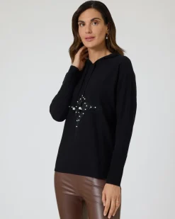 Kapuzenpullover mit Logo-Applikation