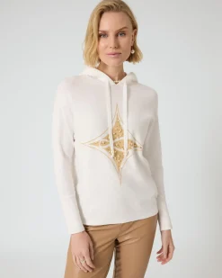 Kapuzenpullover mit Logo-Applikation