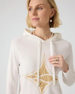 Kapuzenpullover mit Logo-Applikation