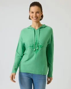 Kapuzenpullover mit Logo-Applikation