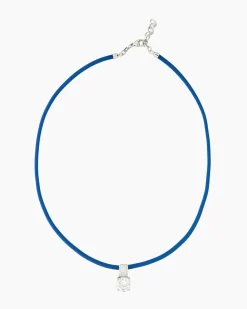 Kautschukcollier mit Zirkoniaanhänger