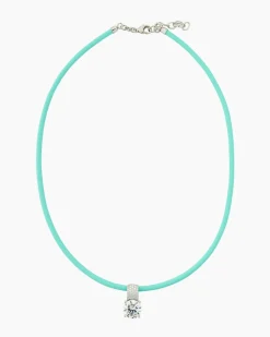 Kautschukcollier mit Zirkoniaanhänger