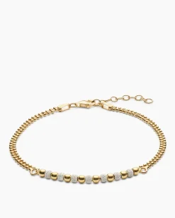 Kugelarmband mit diamantierten Kugeln