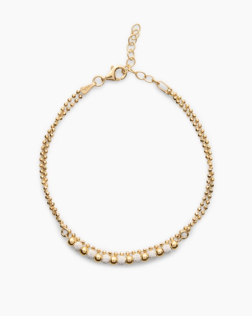 Kugelarmband mit diamantierten Kugeln