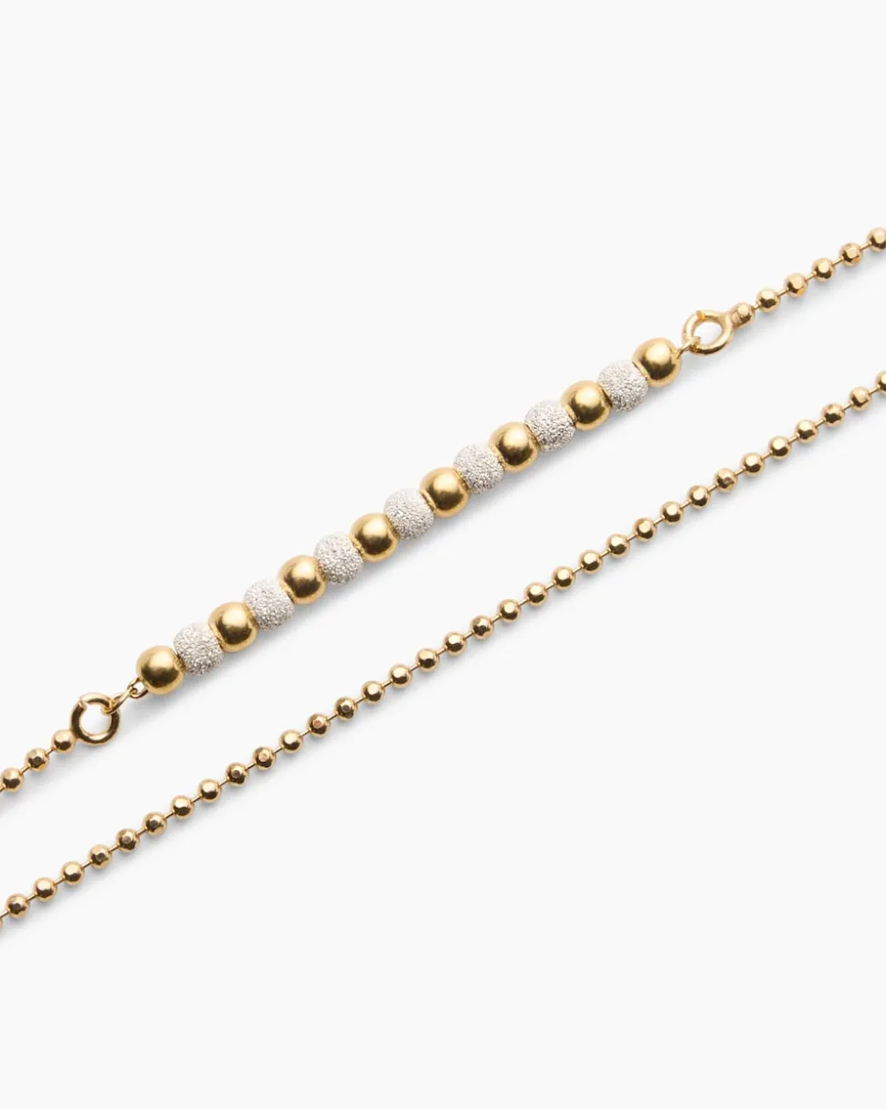 Kugelarmband mit diamantierten Kugeln