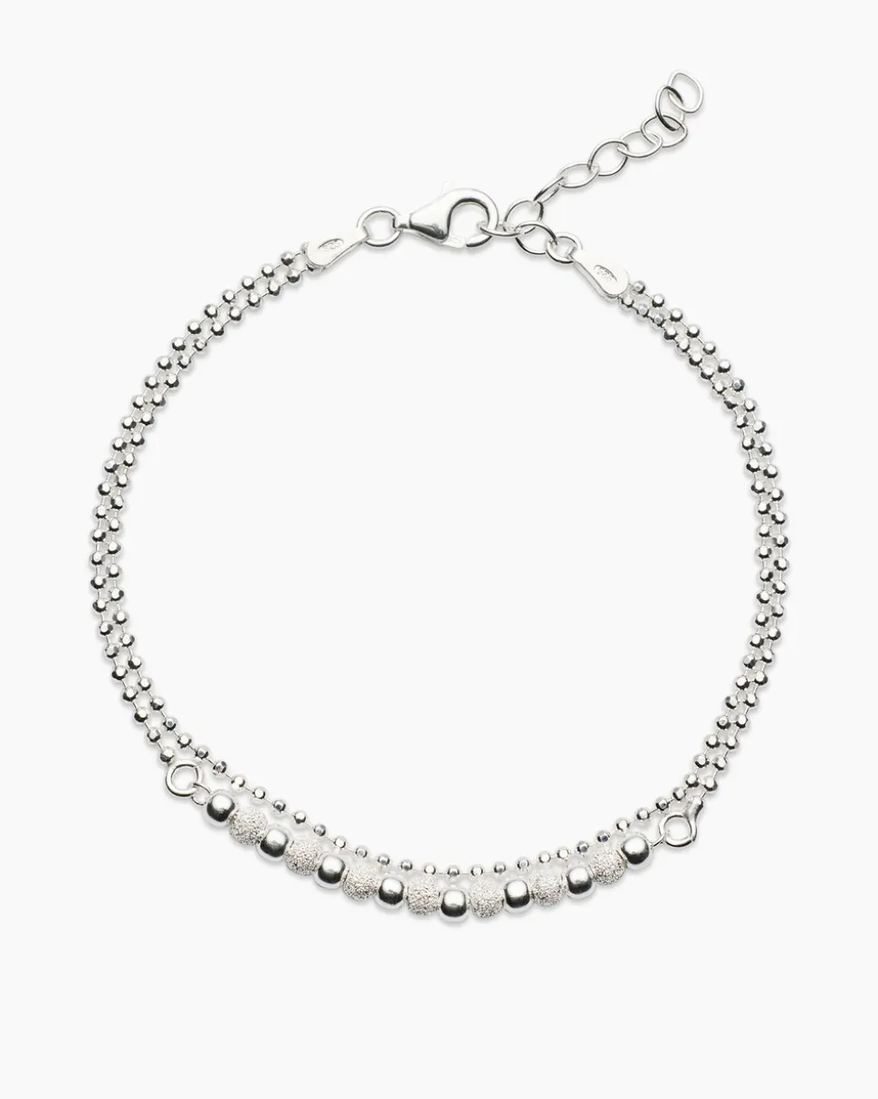 Kugelarmband mit diamantierten Kugeln