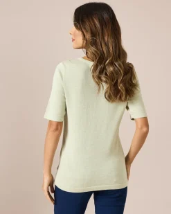 Kurzarm-Pullover aus Bio-Baumwolle