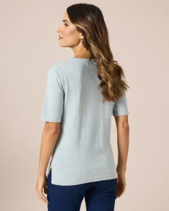 Kurzarm-Pullover aus Bio-Baumwolle
