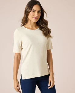 Kurzarm-Pullover aus Bio-Baumwolle