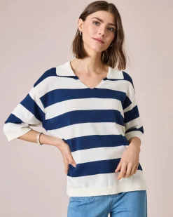 Kurzarm-Pullover mit Polokragen