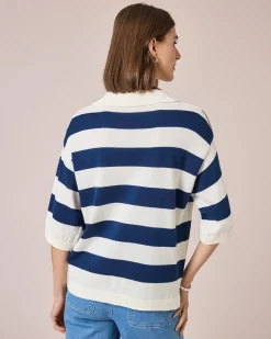 Kurzarm-Pullover mit Polokragen