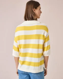 Kurzarm-Pullover mit Polokragen