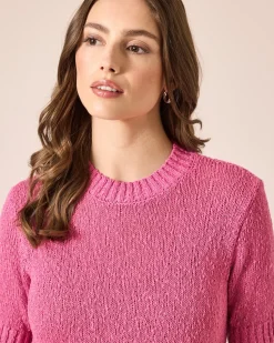 Kurzarmpullover mit Struktur