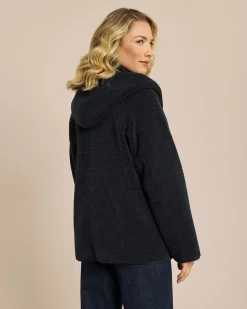 Kurzmantel zum Wenden in Shearling-Optik