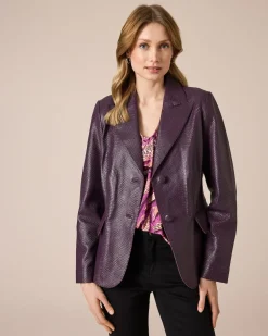 Lederblazer Snakeoptik