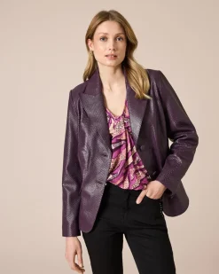 Lederblazer Snakeoptik
