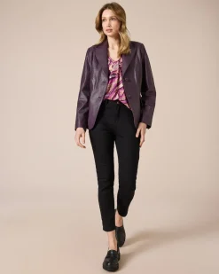 Lederblazer Snakeoptik