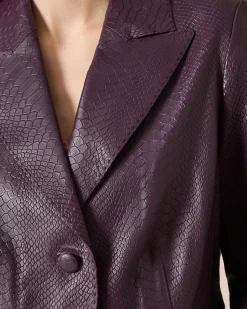 Lederblazer Snakeoptik
