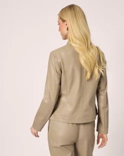 Lederimitat-Jacke im Unidesign