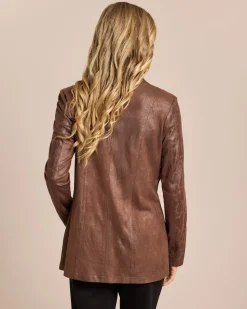 Lederimitatjacke mit Bikerelementen