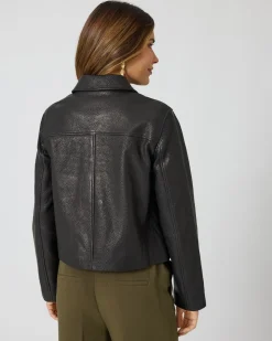Lederjacke mit Fransen
