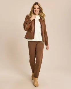 Lederjacke mit Leodetail