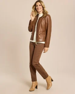 Lederjacke mit Leodetail