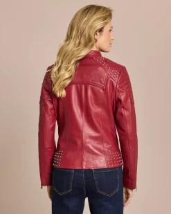 Lederjacke mit Nieten