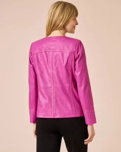 Lederjacke mit Nieten