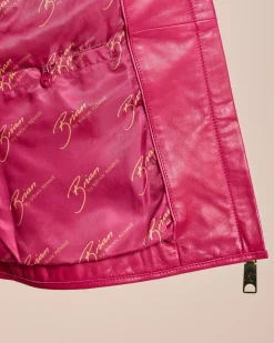 Lederjacke mit Steppung