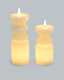 LED-Formkerze Glossy, 2tlg.
